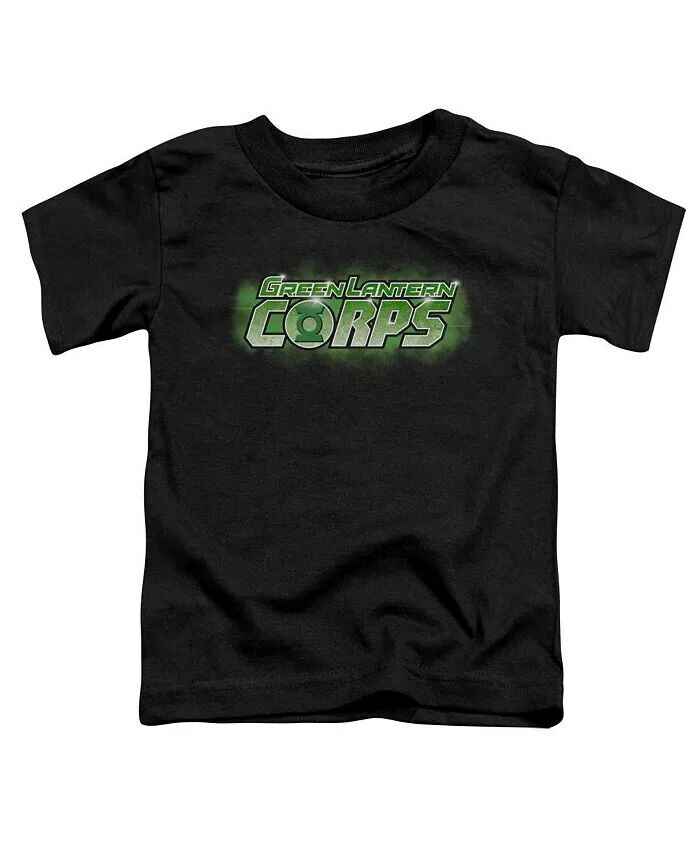 

Футболка с коротким рукавом для малышей Gl Corps Title для девочек-младенцев Green Lantern, черный