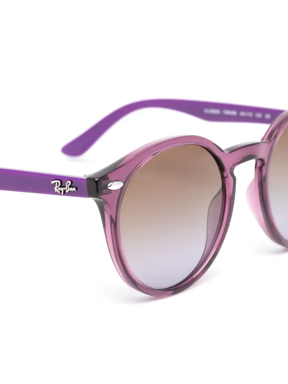 Солнцезащитные очки в круглой оправе Ray-Ban Junior, коричневый — фото 2