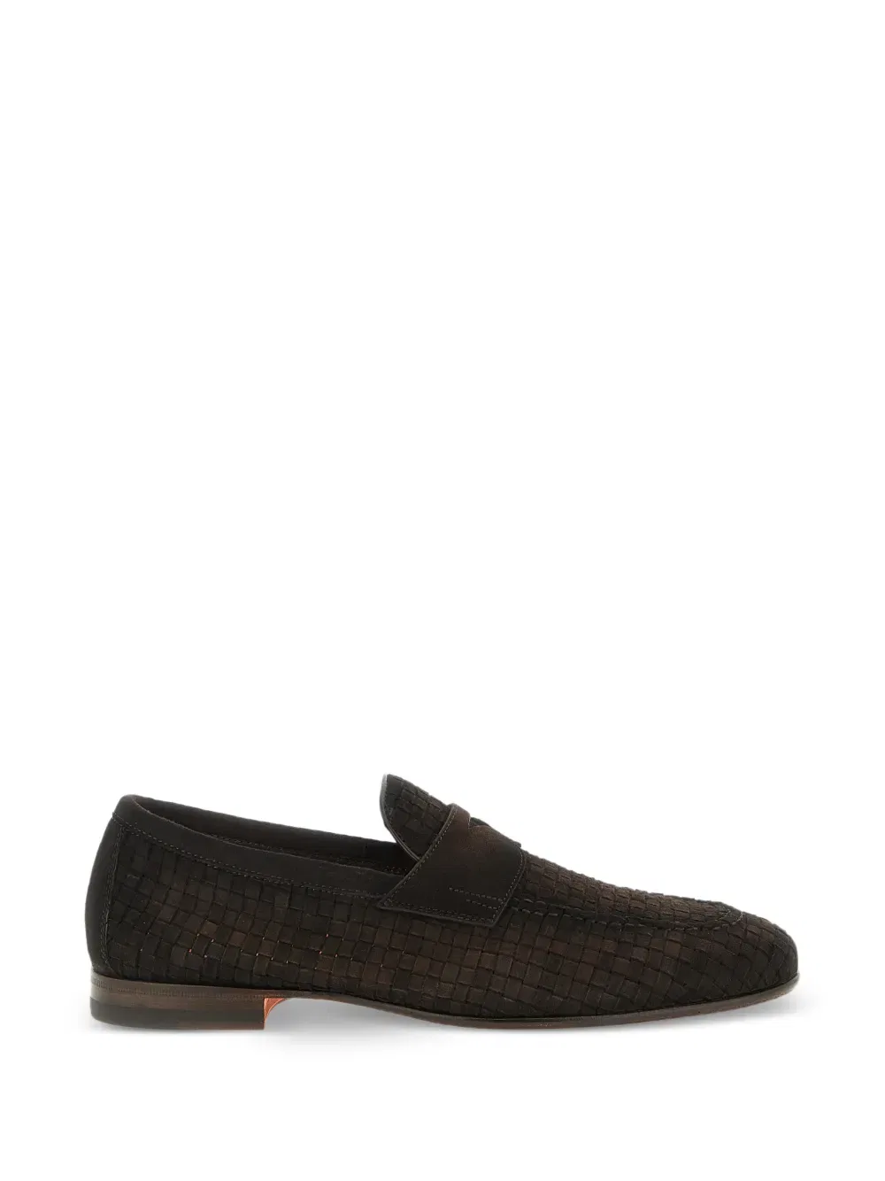 Лоферы Carlo из плетеной кожи Santoni, коричневый