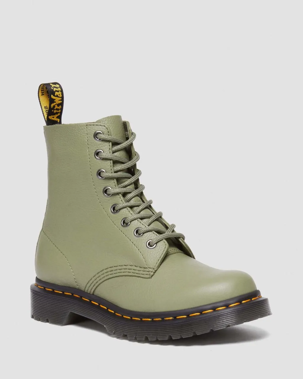 

Женские кожаные ботинки Dr. Martens 1460 Virginia, цвет Muted Olive — Virginia