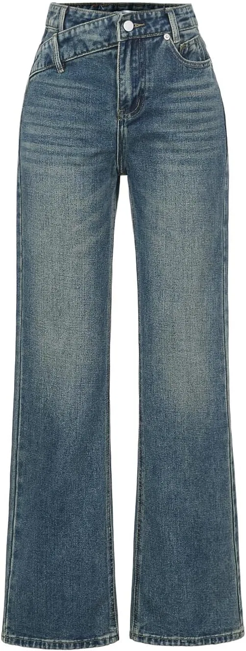 Джинсы расклешенные с высокой талией, Dark Blue generic