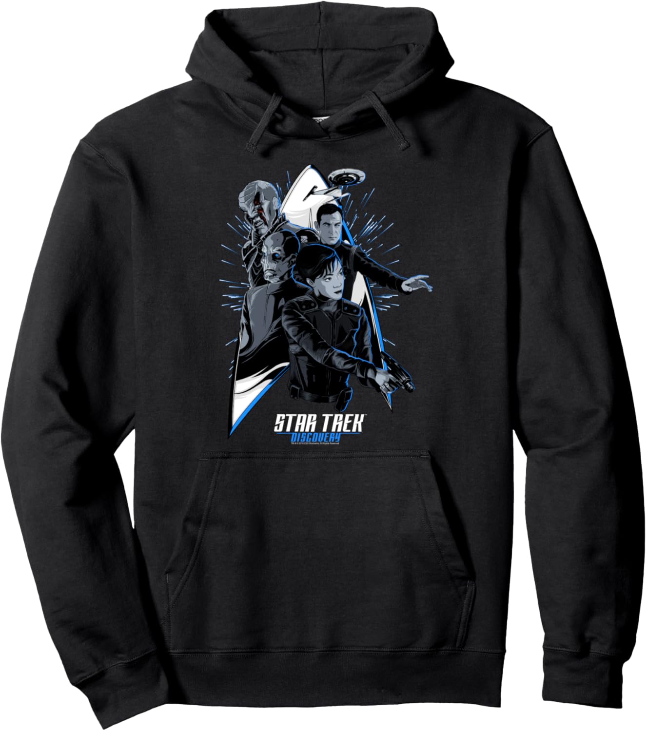 

Толстовка с логотипом сериала «Звездный путь: Дискавери» (групповое фото) Star Trek, черный