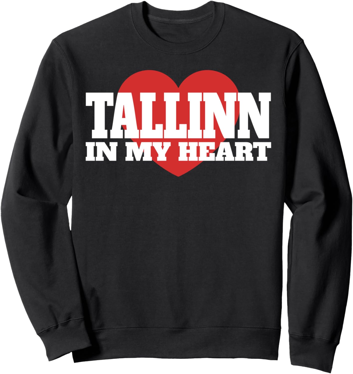 

Таллинн в моем сердце - эстонская туристическая сувенирная толстовка Tallinn In My Heart - Traveler Souvenir, черный