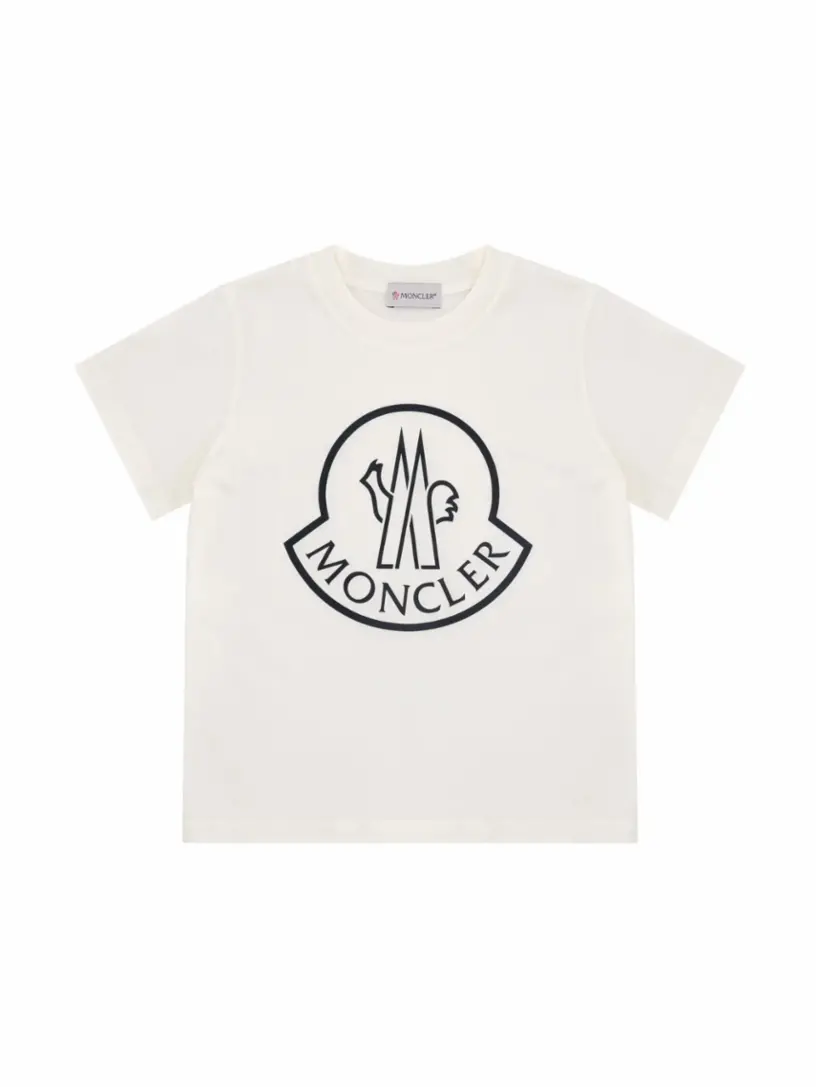 

Хлопковая футболка с логотипом Moncler, белый