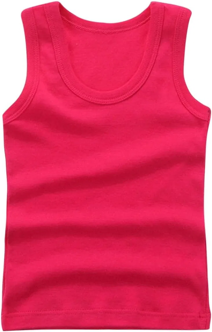 Детский топ без рукавов, хлопок, Hot Pink