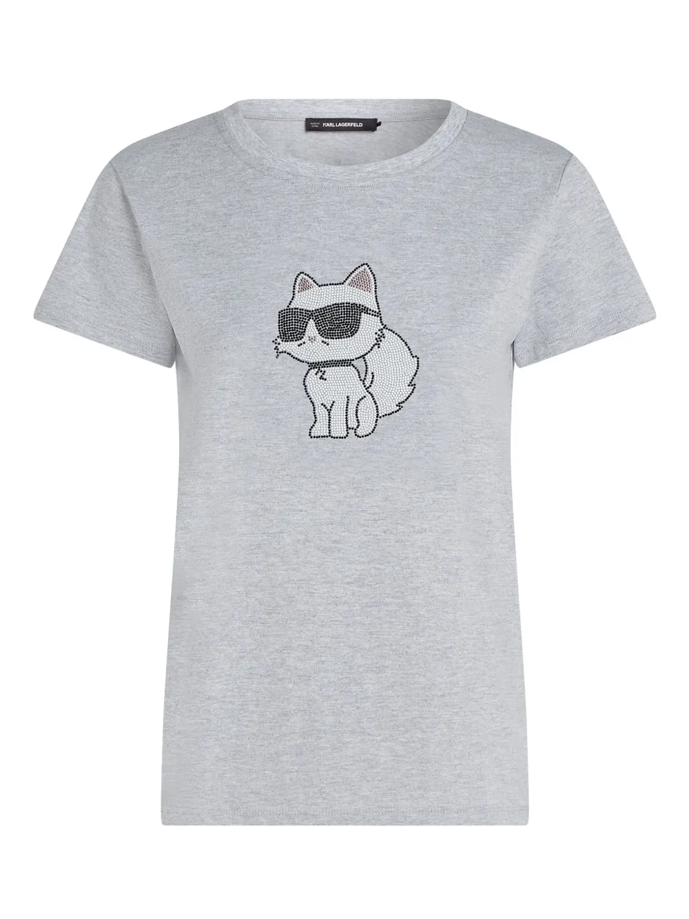 

Футболка Ikon Choupette со стразами KARL LAGERFELD, серый