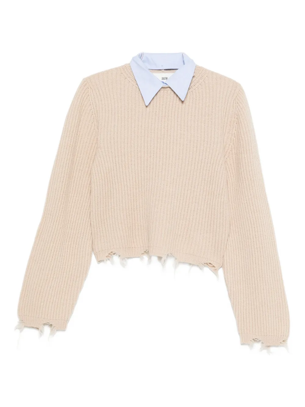 

Свитер с эффектом состаренности Solotre, бежевый