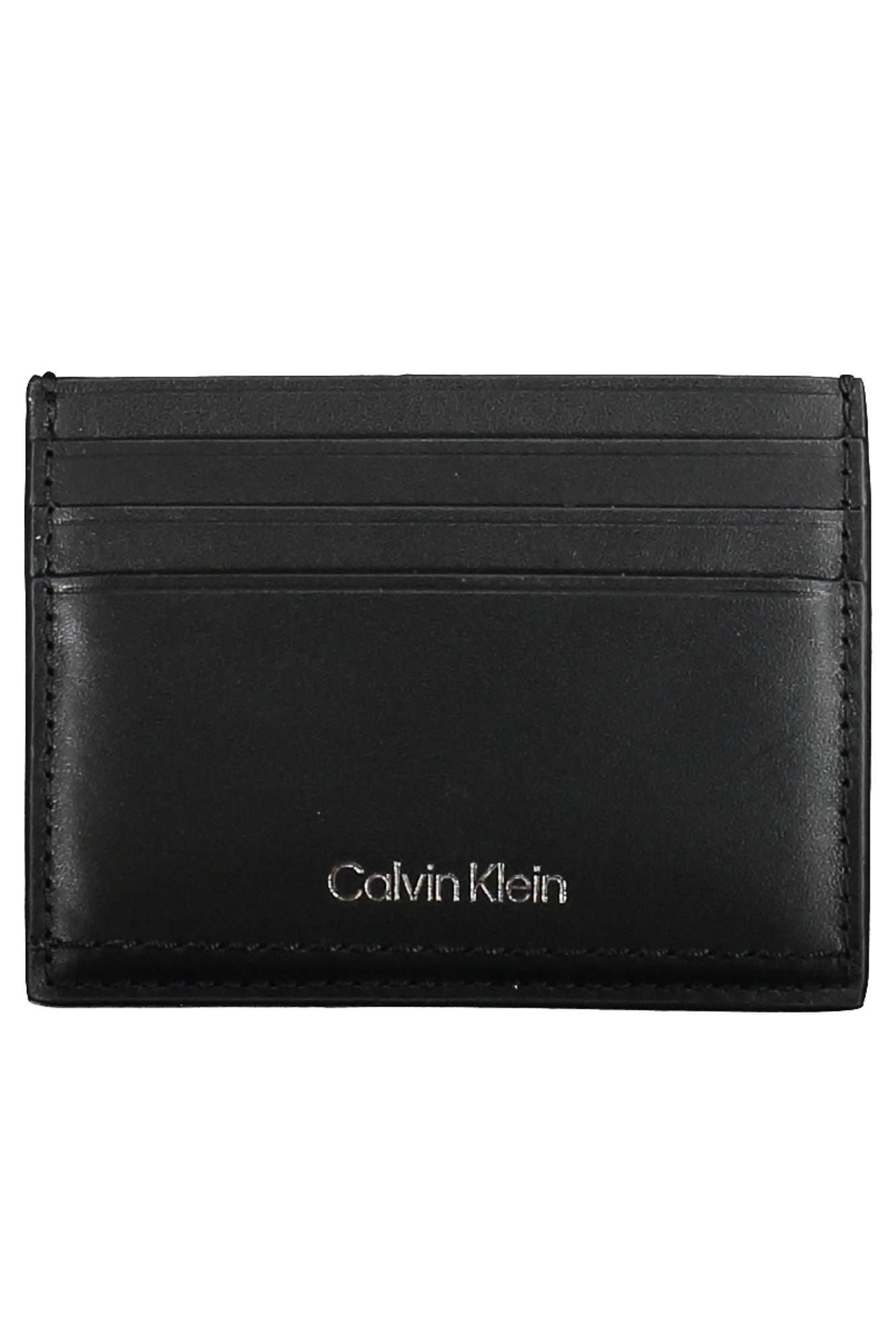 

Черный кожаный мужской кошелек Calvin Klein