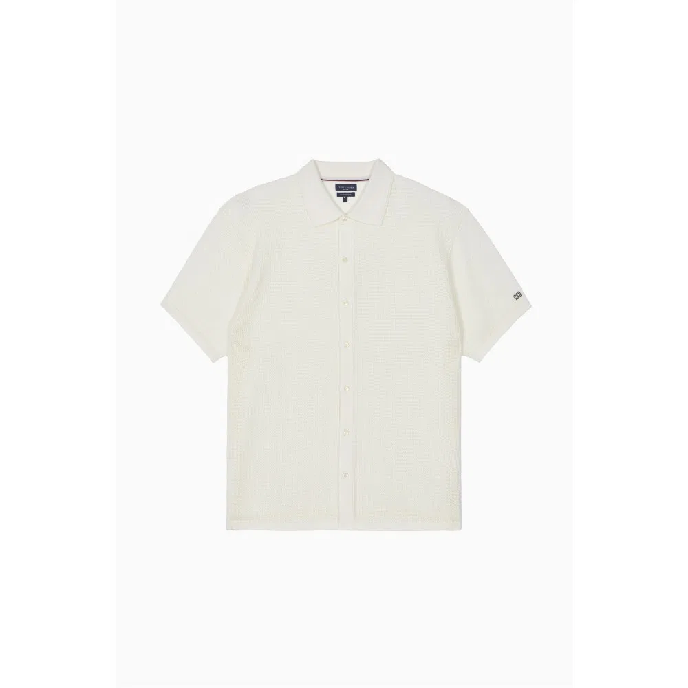 Мужской кардиган свободного кроя из хлопка, айвори, от Tommy Hilfiger — фото 2
