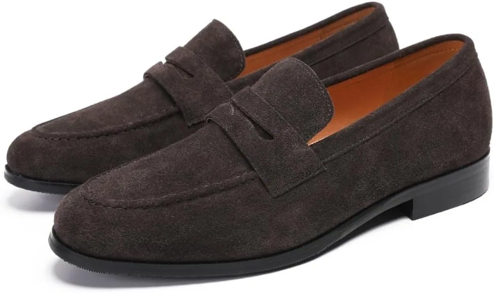 Лоферы кожаные Penny Loafers, коричневый (замша) FIAVOM — фото 2