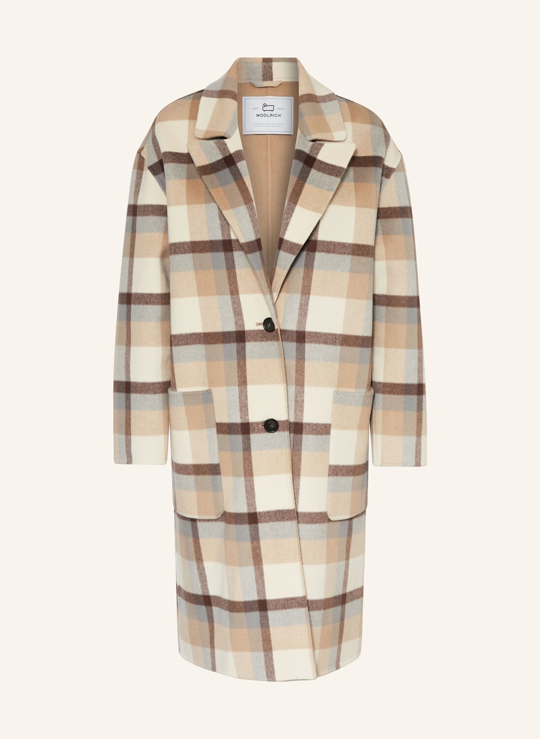 

Шерстяное пальто Woolrich, коричневый