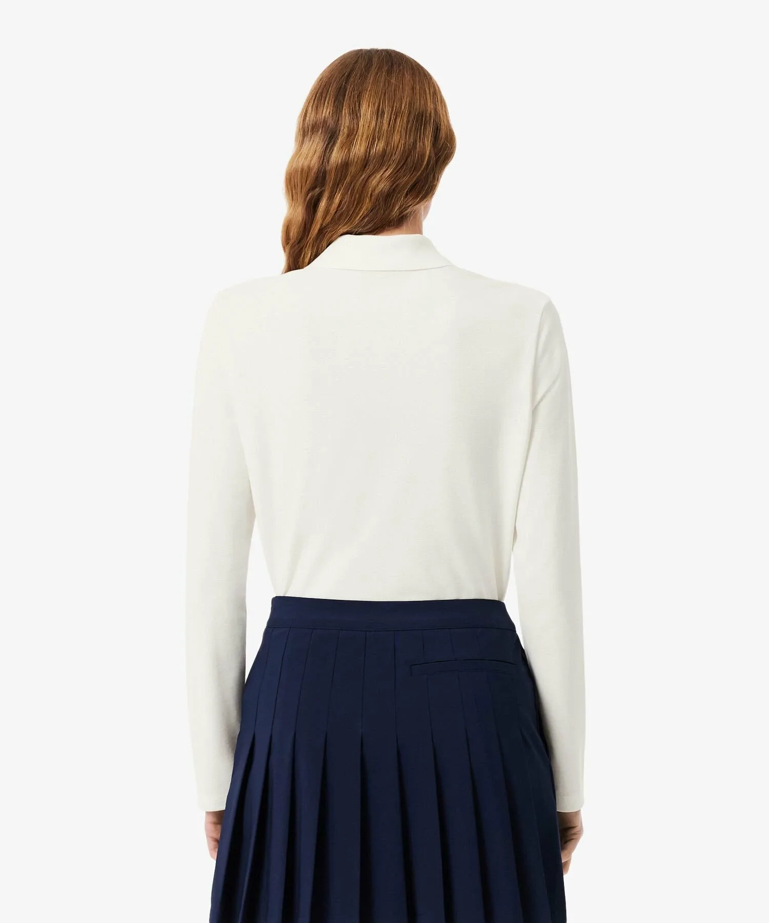 Футболка-поло LACOSTE для гольфа White, терморегуляция, защита от УФ — фото 3