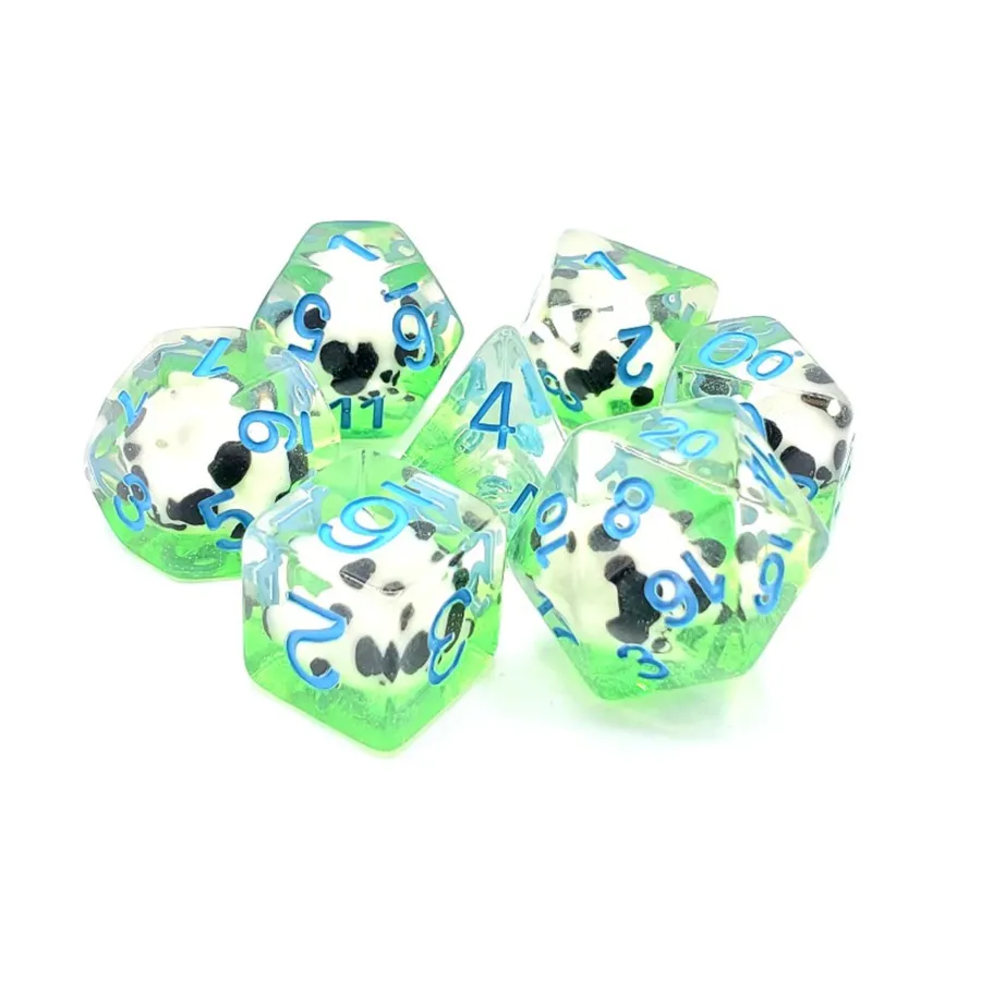 

Поли-набор Panda Party с синим цветом (7), Acrylic-Resin Dice - Animal Kingdom