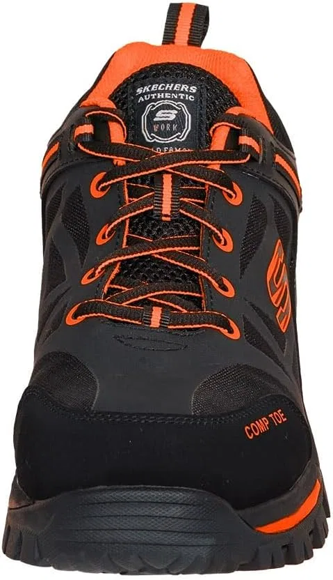 Мужские ботинки Skechers Gatlon StrigaxBau, Black Orange Leather Synthetic Textile — фото 3