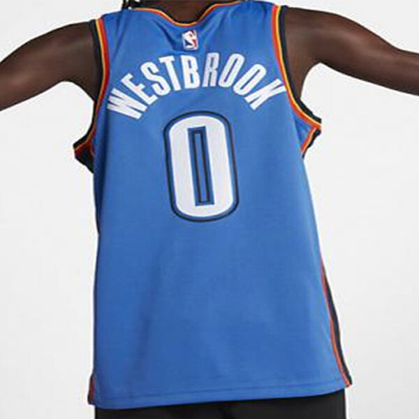 Футболка russell westbrook oklahoma city thunder swingman футболка мужская Nike, синий — фото 4
