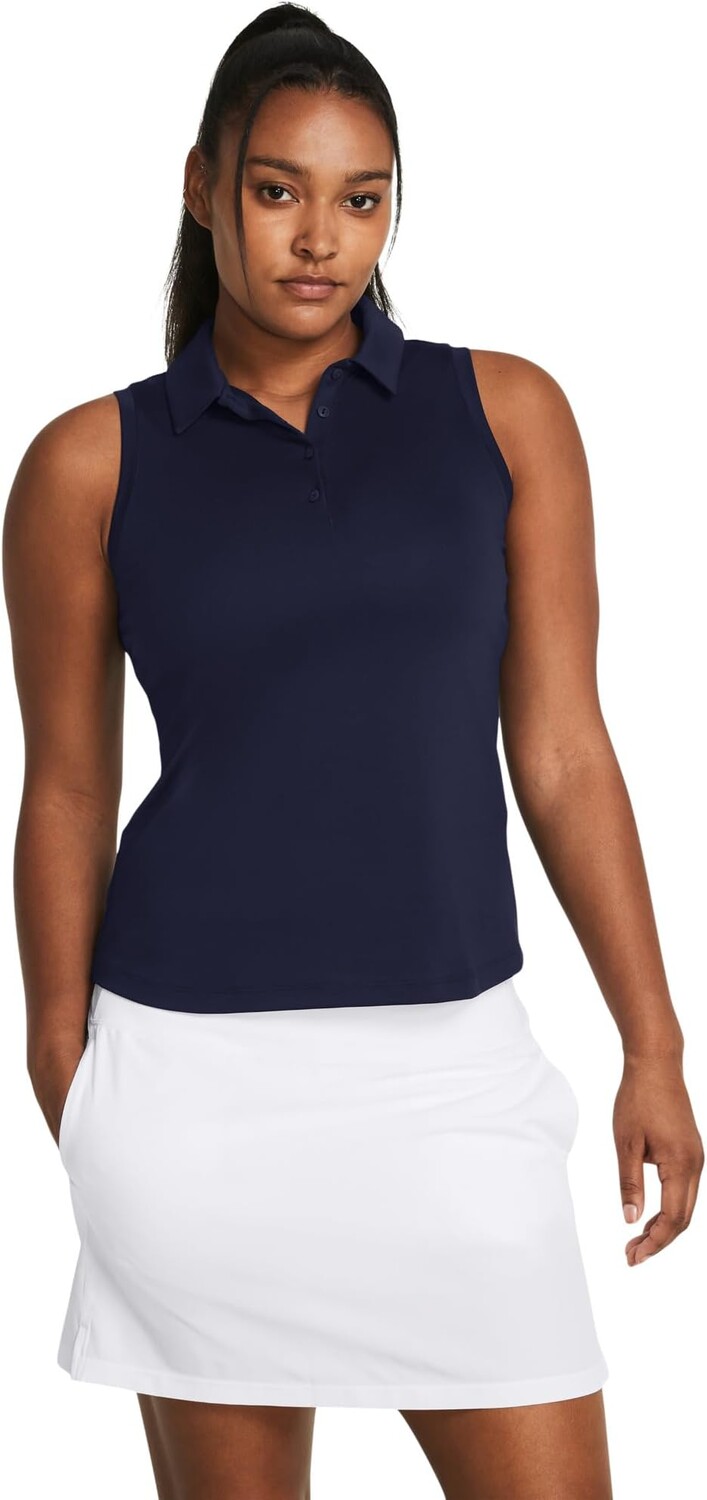 

Поло Under Armour Playoff Sleeveless Polo, цвет Midnight Navy/Midnight Navy/Halo Gray