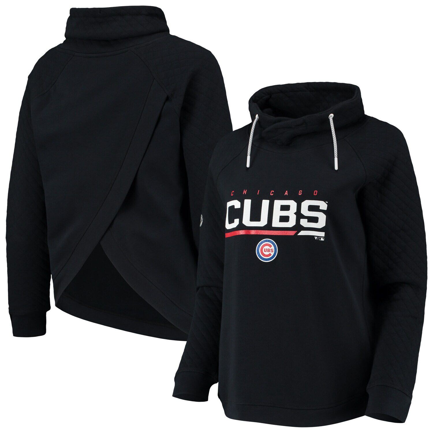 

Женский пуловер с реглан черного цвета Chicago Cubs Vega, пуловер с воротником-воронкой и свитшотом, Черный, Женский пуловер с реглан черного цвета Chicago Cubs Vega, пуловер с воротником-воронкой и свитшотом