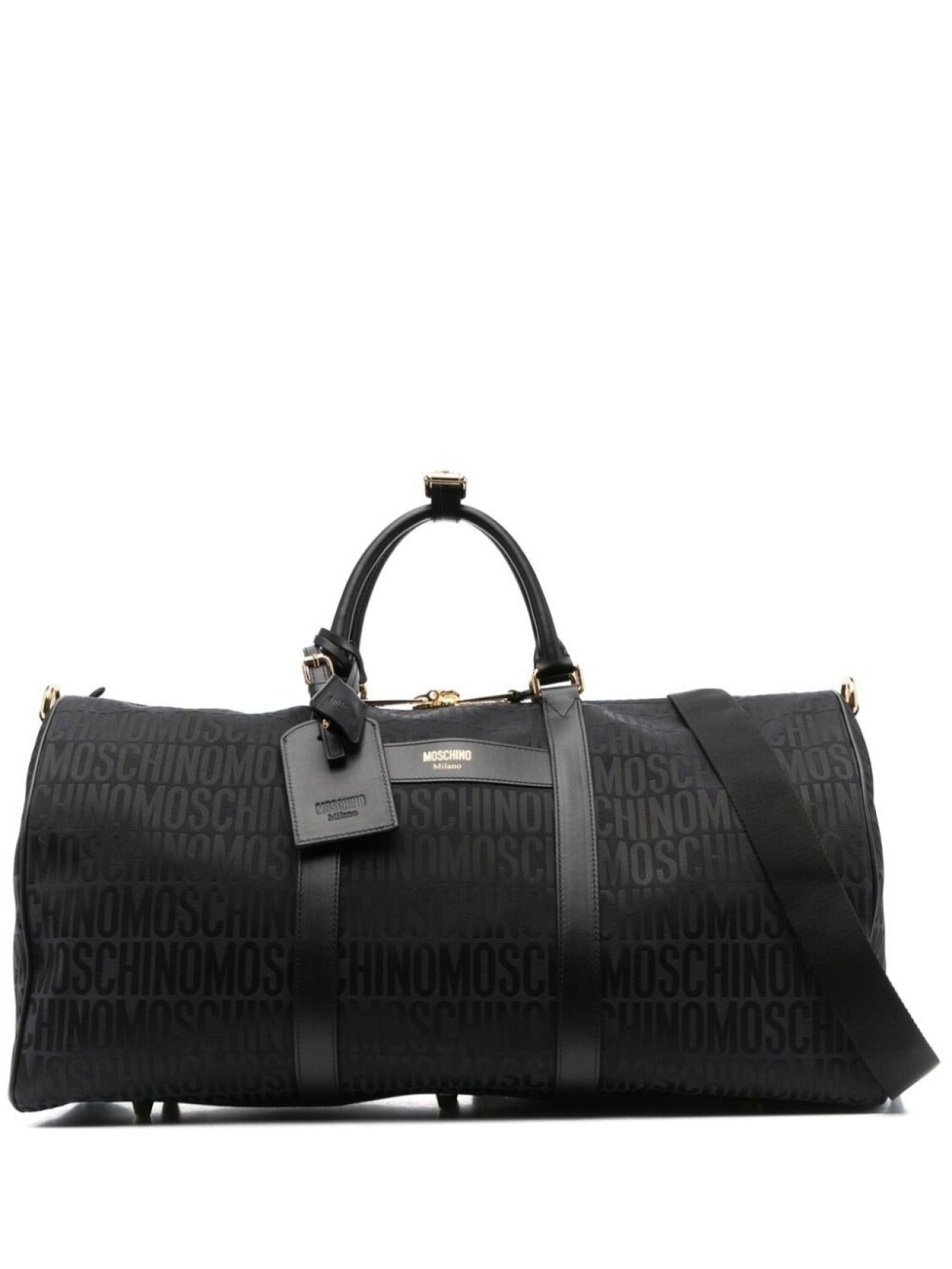 

Moschino дорожная сумка с логотипом, черный