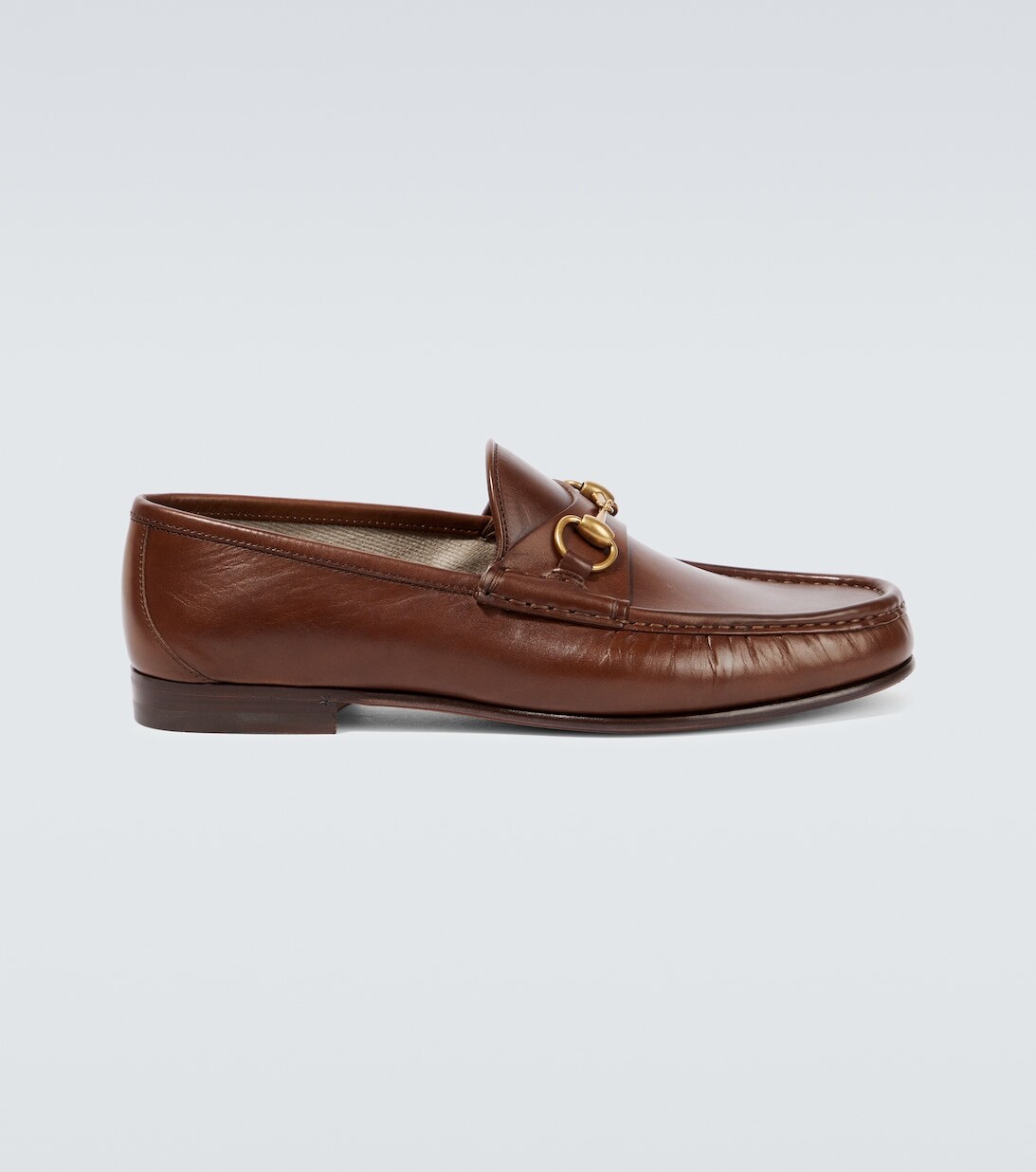 

Кожаные лоферы Horsebit Gucci, коричневый