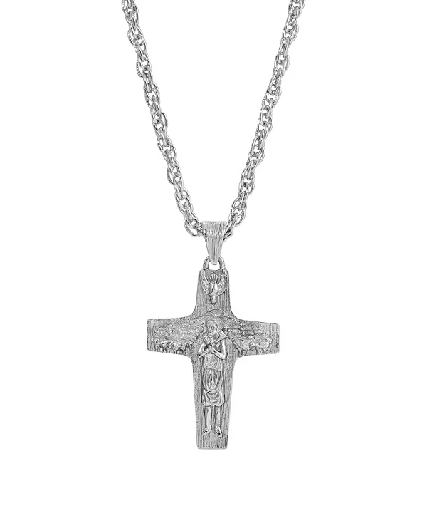

Серебряное ожерелье Папы Франциска Symbols Of Faith, gray