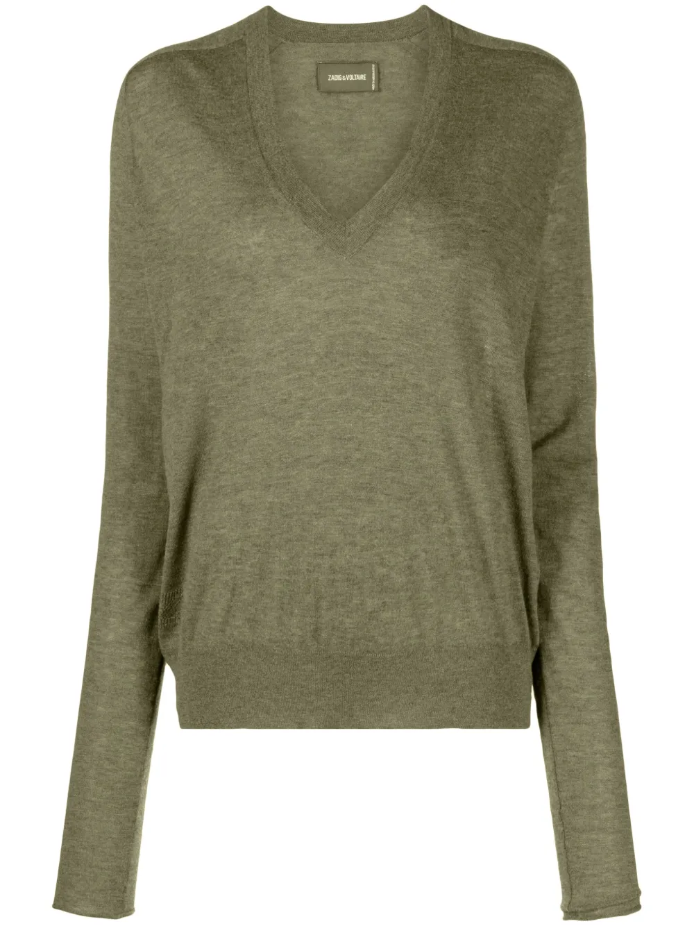 

Кашемировый джемпер с круглым вырезом Zadig&Voltaire, зеленый