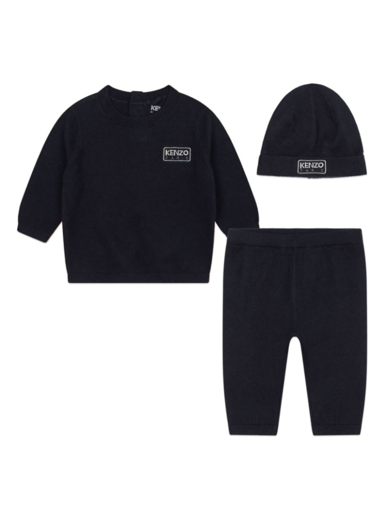 

Kenzo Kids комплект из трикотажных брюк с логотипом-аппликацией, синий