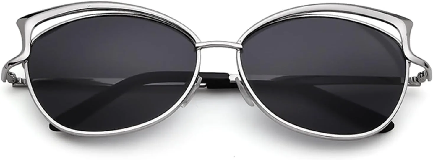 

Солнцезащитные очки «кошачий глаз» для женщин, винтажные солнцезащитные очки с градиентным зеркальным покрытием, модные очки Eyeglasees UV400 SZVVBKK, 11