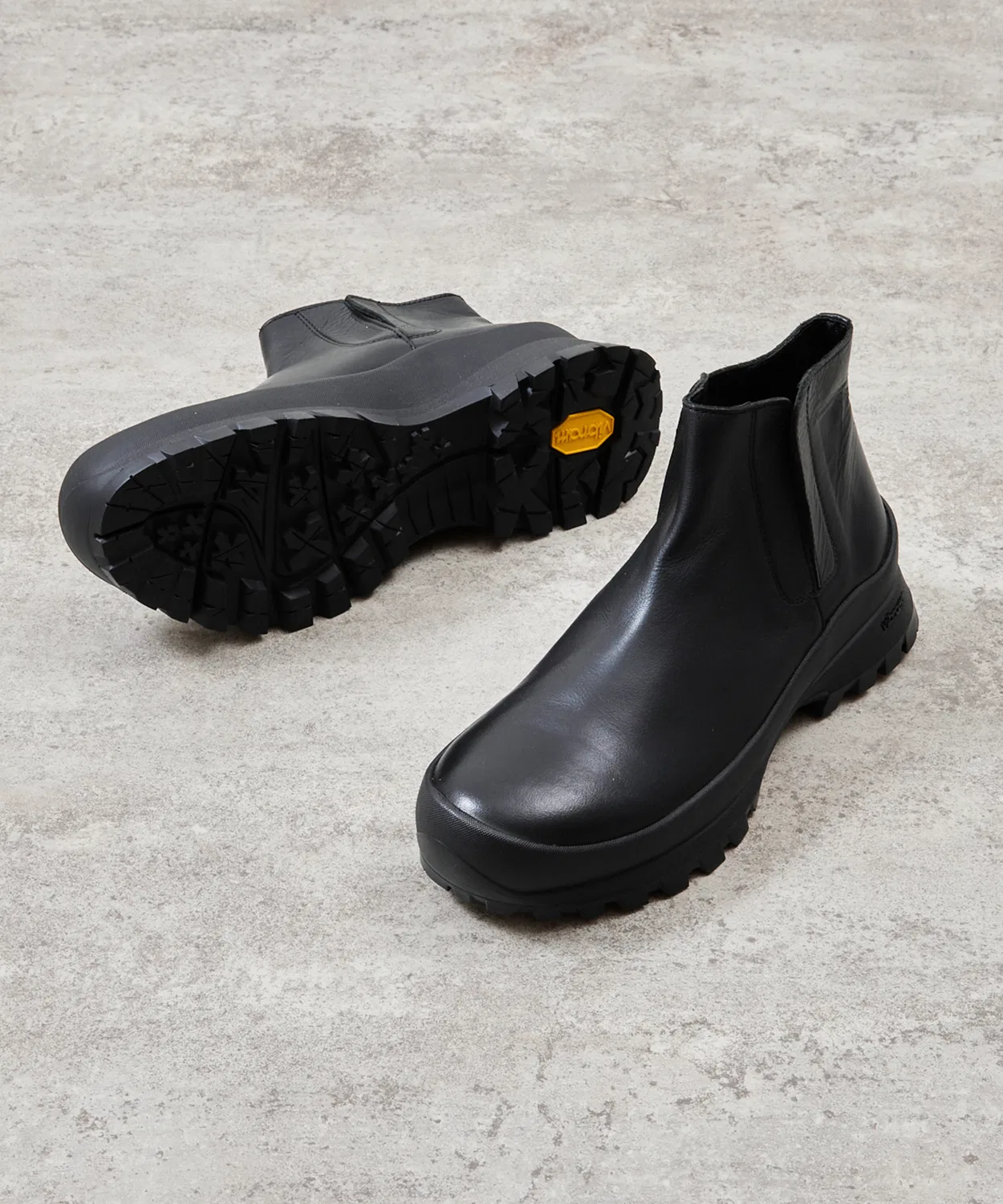 Ботинки кожаные с мембраной Gore-Tex PADRONE на подошве Vibram #884C, чёрные — фото 4