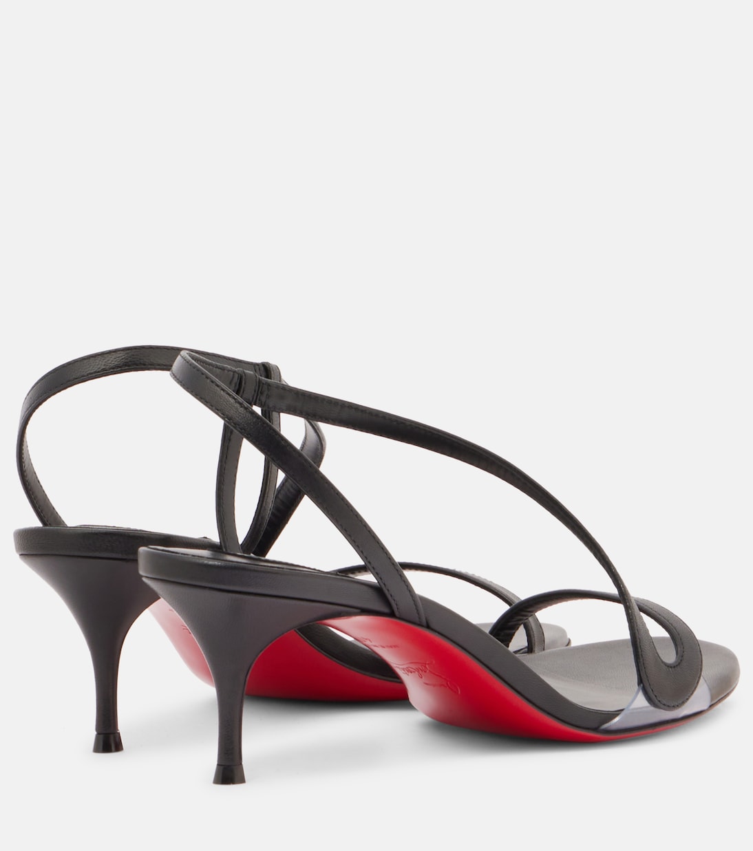 Сандалии Rosalie Alta 55 из кожи Christian Louboutin, Black/ Lin Black — фото 2