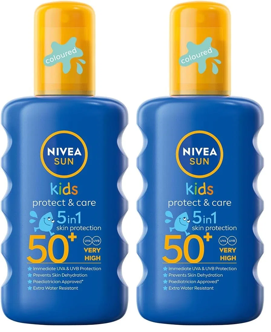 Детский солнцезащитный спрей «Sun Kids Protection & Care», SPF 50+ от Nivea, 2 шт. Nivea