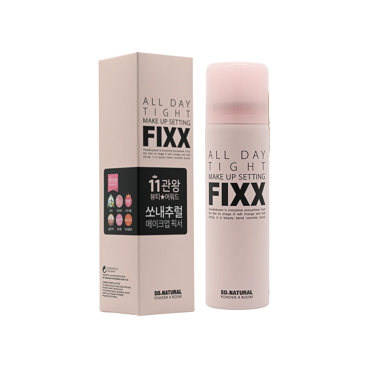 Powder 4 room Фиксирующий спрей для макияжа FIXX Korea Glass Skin с увлажняющим эффектом, 120ml — фото 2