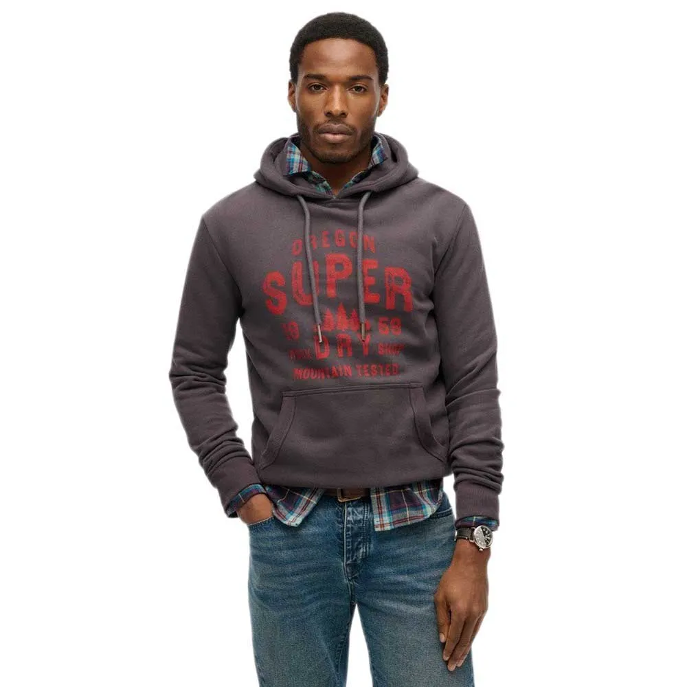 

Худи Superdry Work Shop, серый
