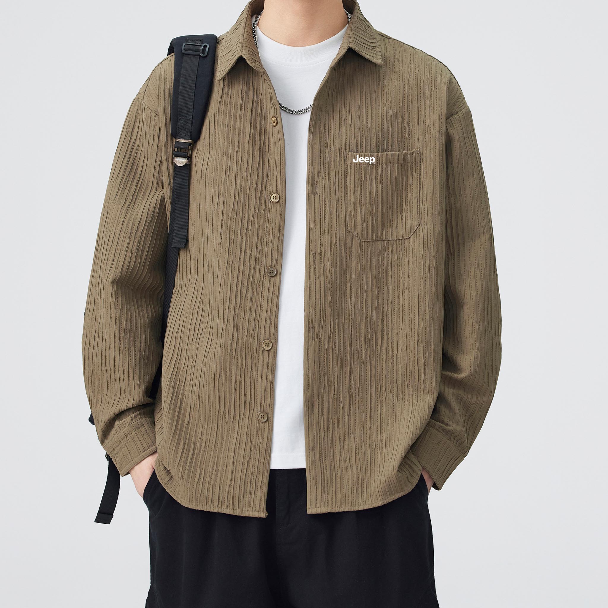 

Рубашка Leisure Collection Unisex Jeep, темно-серый