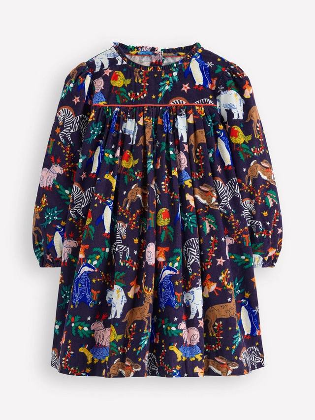 

Детское платье-сарафан с воротником-рюшами из хлопка Mini Boden