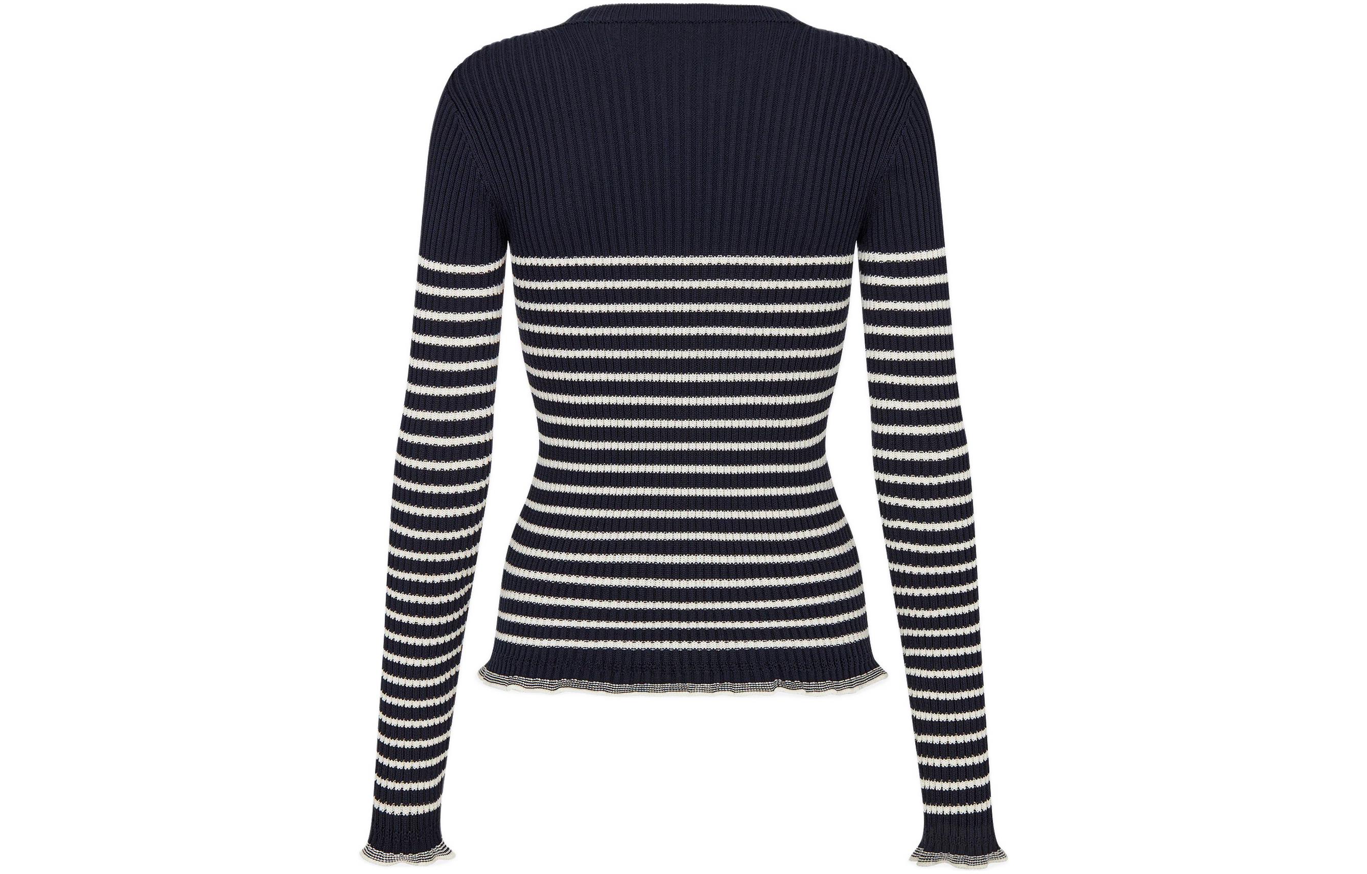 DIOR FW22 Вязаный свитер для женщин Marine Blue — фото 4