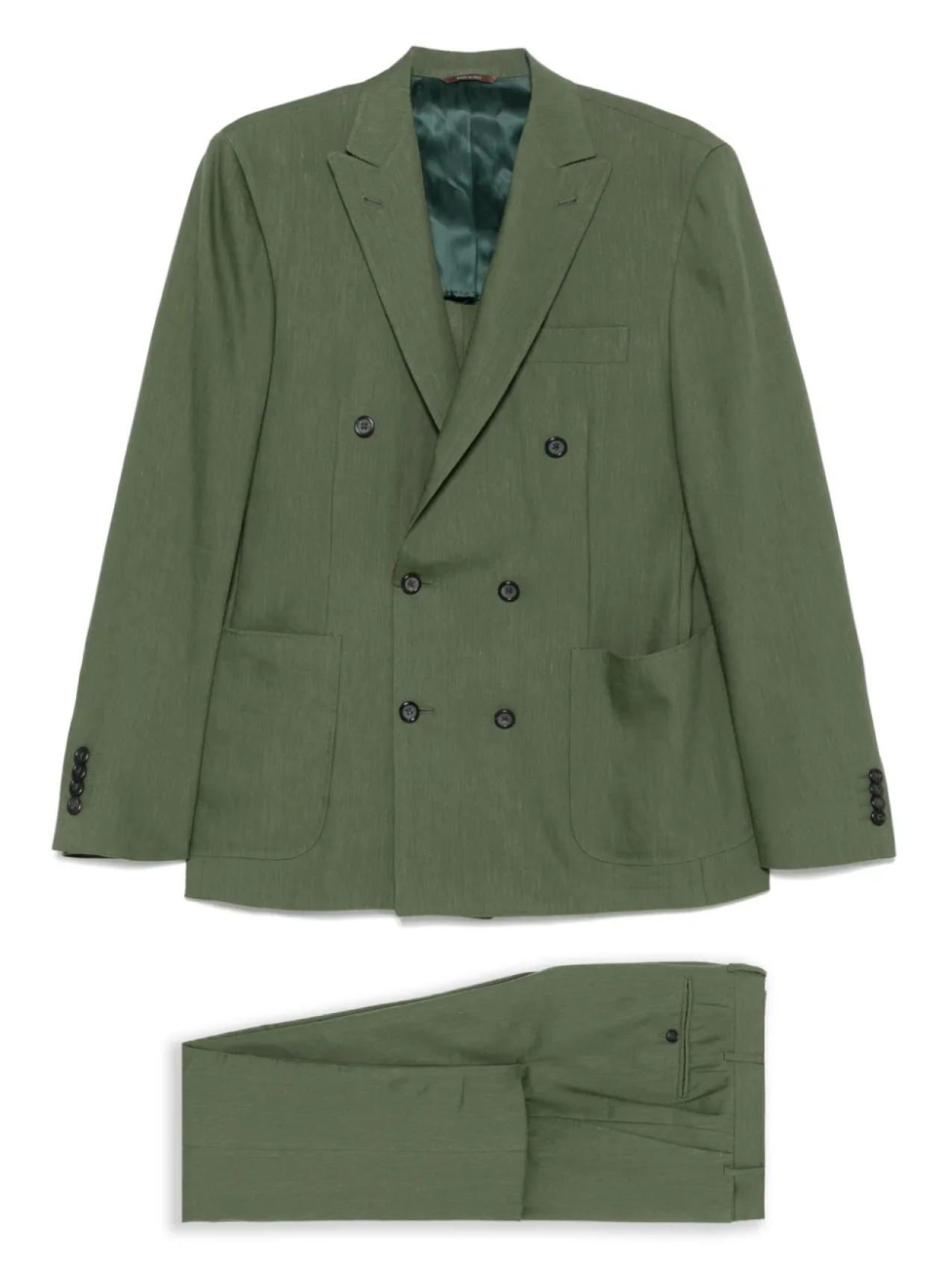 

Костюм с двубортным пиджаком Canali, зеленый