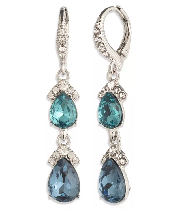 

Серьги-Капли из стеклянного камня в форме груши Givenchy, light/green