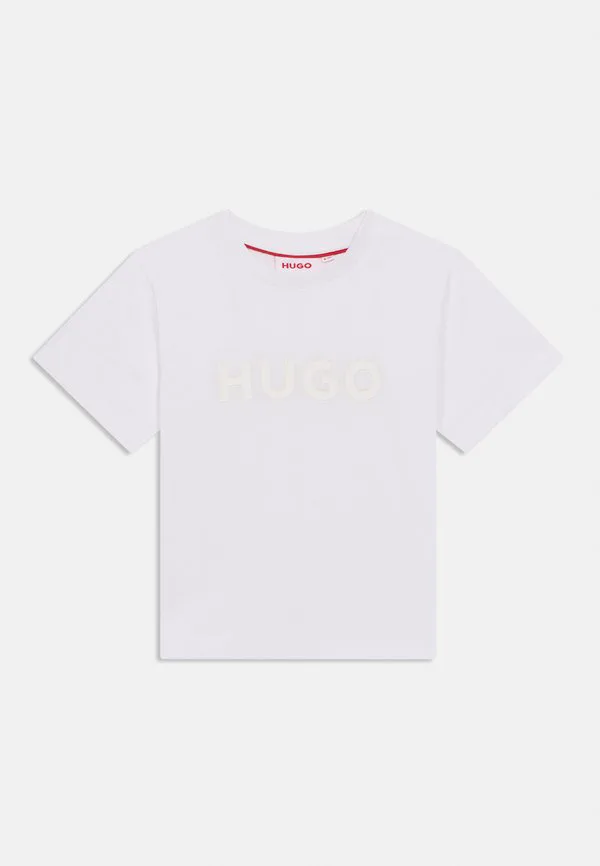 Футболка с короткими рукавами и принтом Hugo Kids, White