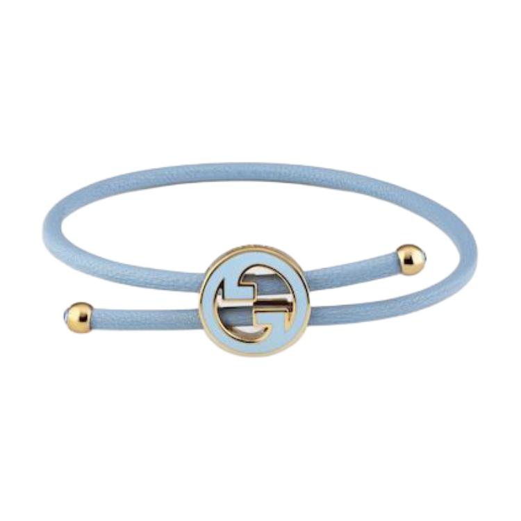 

Браслет с эмалевым круглым переплетением G GUCCI, синий