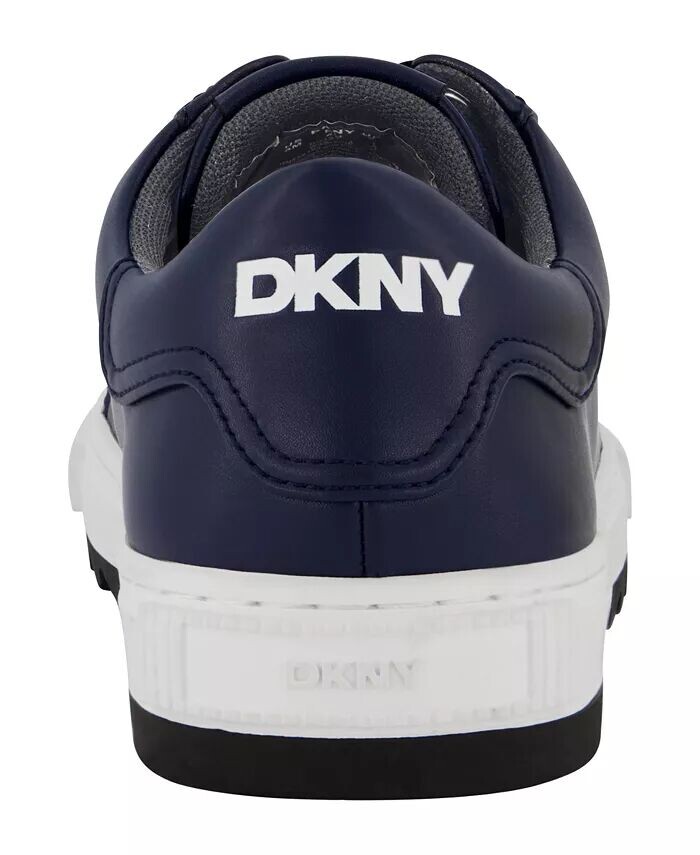 Мужские кроссовки из гладкой кожи с пилообразной подошвой DKNY, синий — фото 3