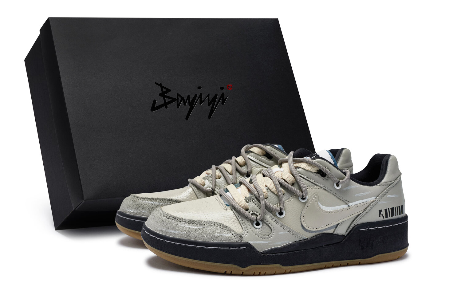 

Полная Сила Мужские Кроссовки Низкие Белый/Черный Nike, Серый Белый Черный