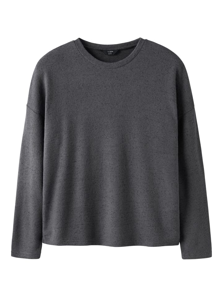 

TWO SOON Вязаный топ темно-серого меланжевого цвета