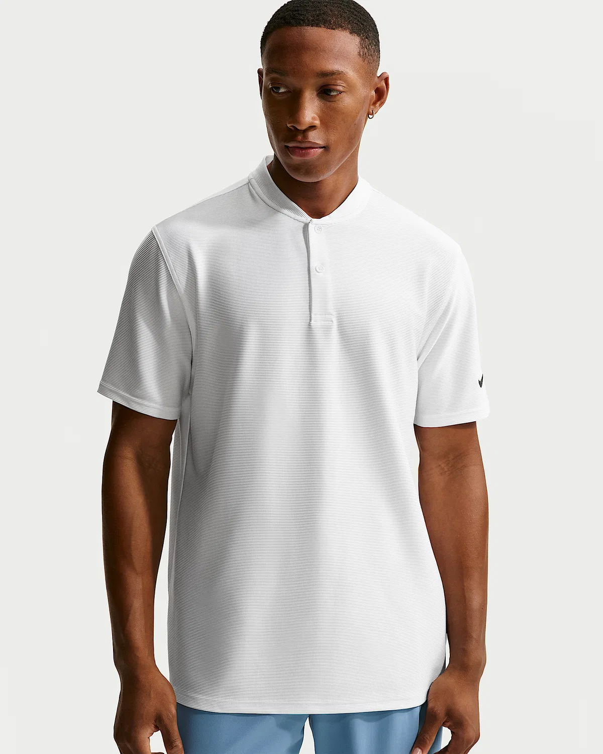 Мужское поло Nike Velocity Dri-FIT Blade Collar Golf Polo, White/Black