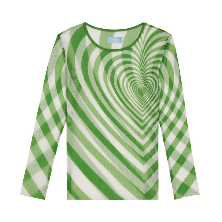 

Топ 3.PARADIS Mesh Long-Sleeve Top, зеленый