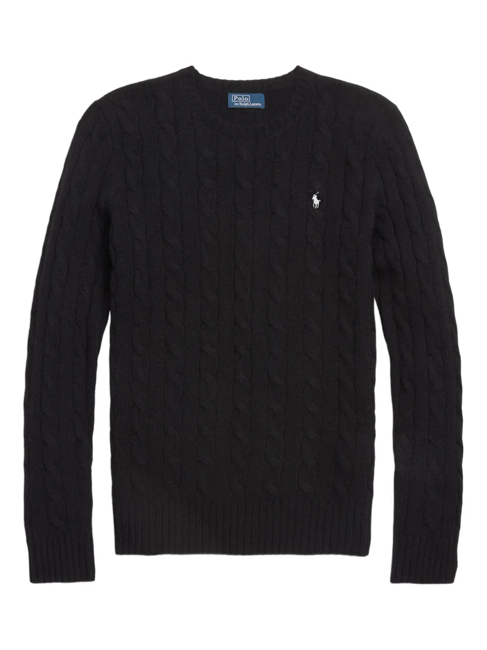 

Свитер фактурной вязки с круглым вырезом POLO RALPH LAUREN, черный