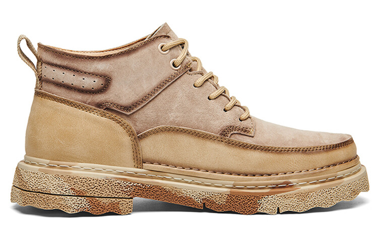 Ботинки Jeep Martin Boot Men комбинированные с логотипом, светло-коричневый — фото 2