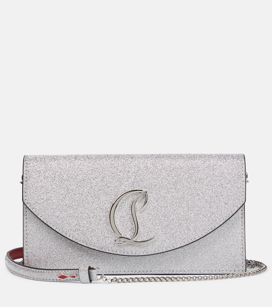 

Сумка через плечо Loubi54 из кожи с декором Christian Louboutin, серебряный, Серый, Сумка через плечо Loubi54 из кожи с декором Christian Louboutin, серебряный