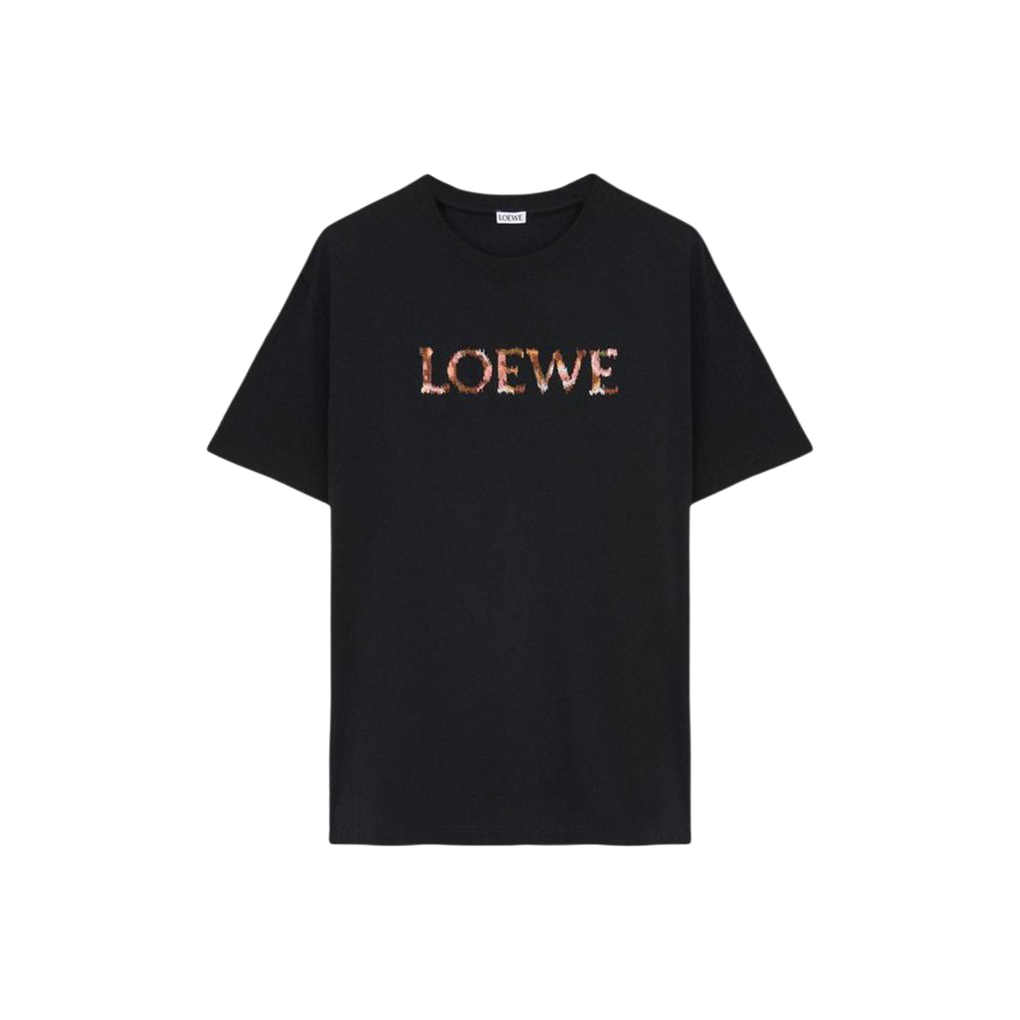 

Футболка с вышитым логотипом LOEWE, черный