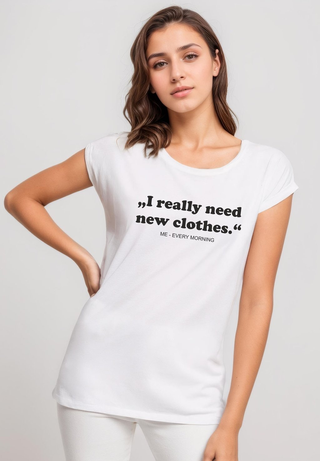 

Футболка с принтом ROLL UP NEWCLO Be Famous, белый
