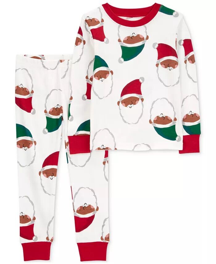 

Малыш 2 шт. Плотная хлопковая пижама Santa Face Carter'S, белый